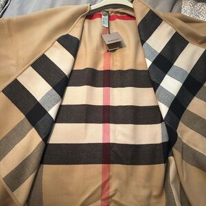 Burberry Beige and Black Plaid Wrap